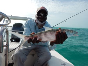 Guide with Bonefish